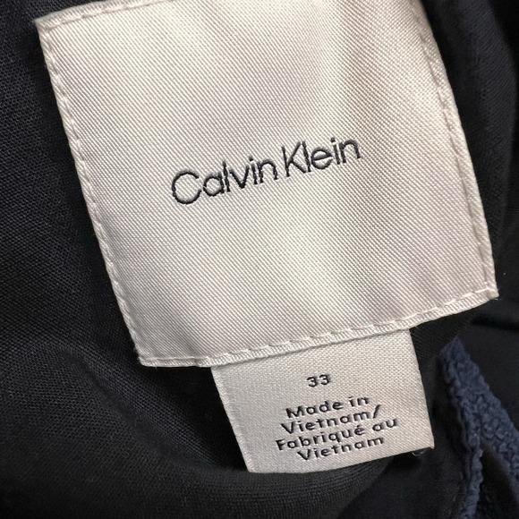 Calvin Klein Mens Blue Infinite Stretch Dress Pants 33x30 Textured Pointelle New - Picture 7 of 9